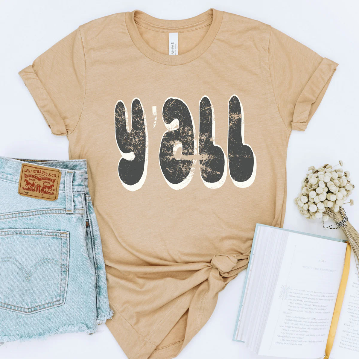 Yall Western Retro Distressed DTF Transfer