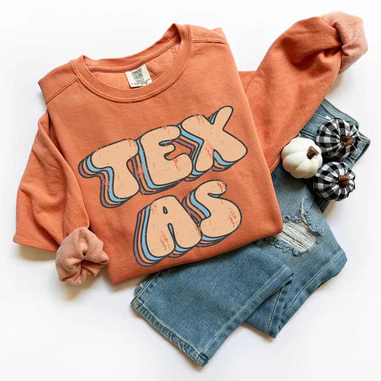 Texas Retro Distressed DTF Transfer