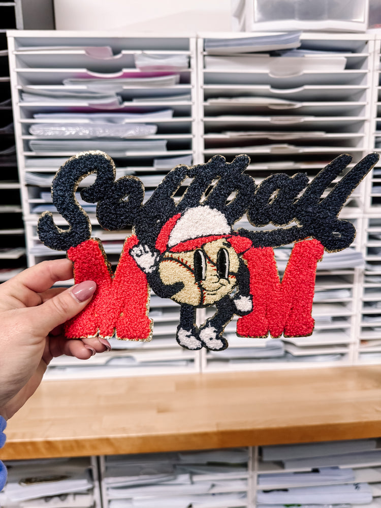 Softball Mom Chenille Patch