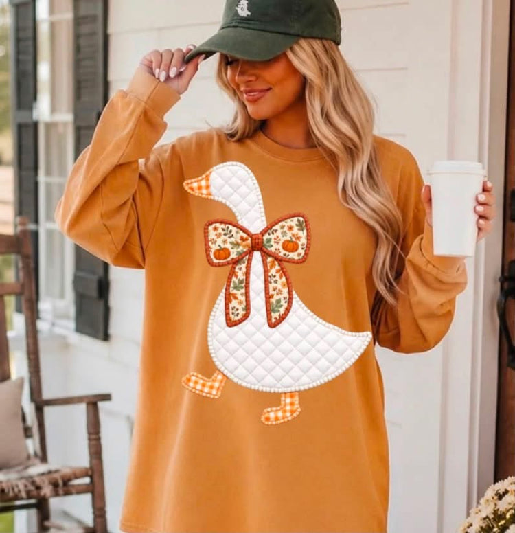 Quilted Fall Duck DTF Transfer