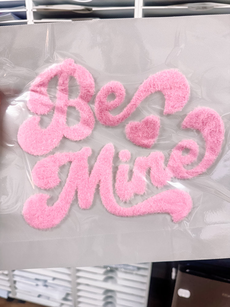 Be Mine Light Pink Fuzzy Patch (Adult Size)