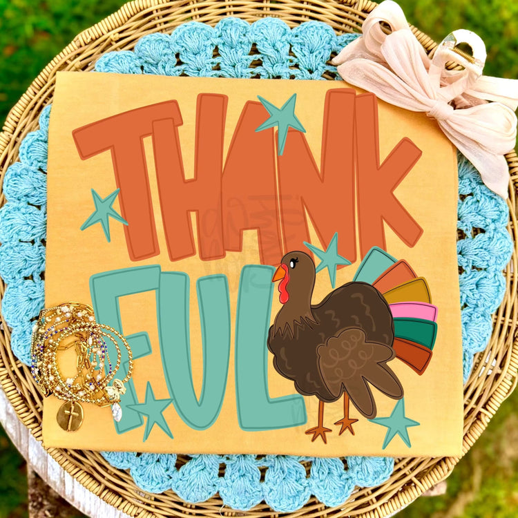 Preppy Thankful Thanksgiving DTF Transfer