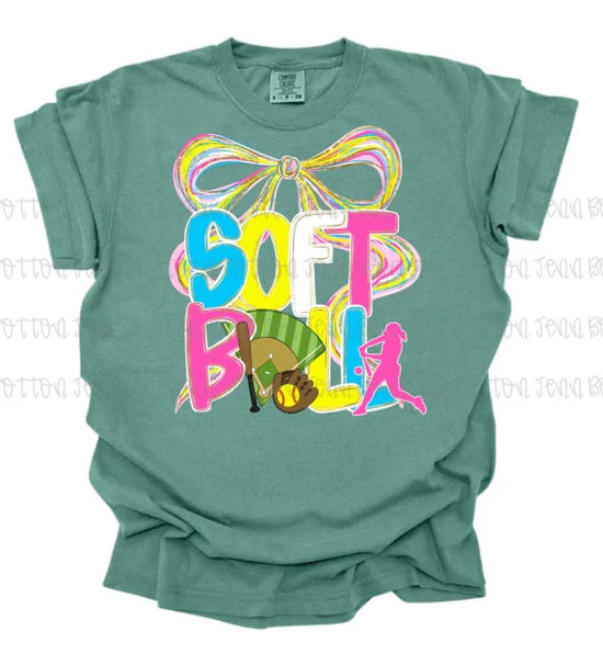 Coquette Softball DTF Transfer