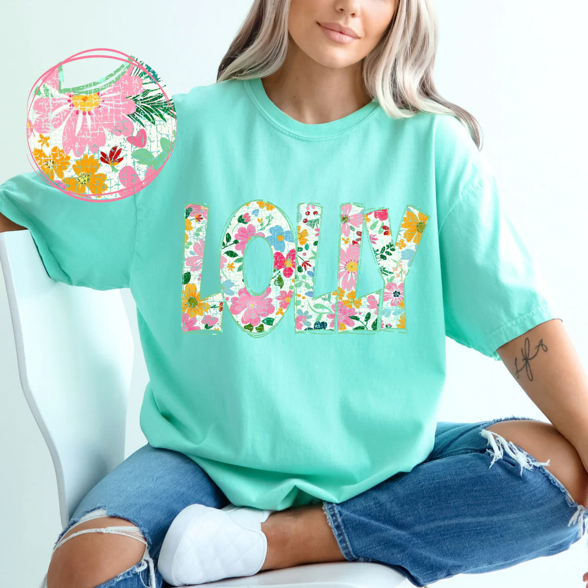 Floral Lolly Spring Family DTF Transfer