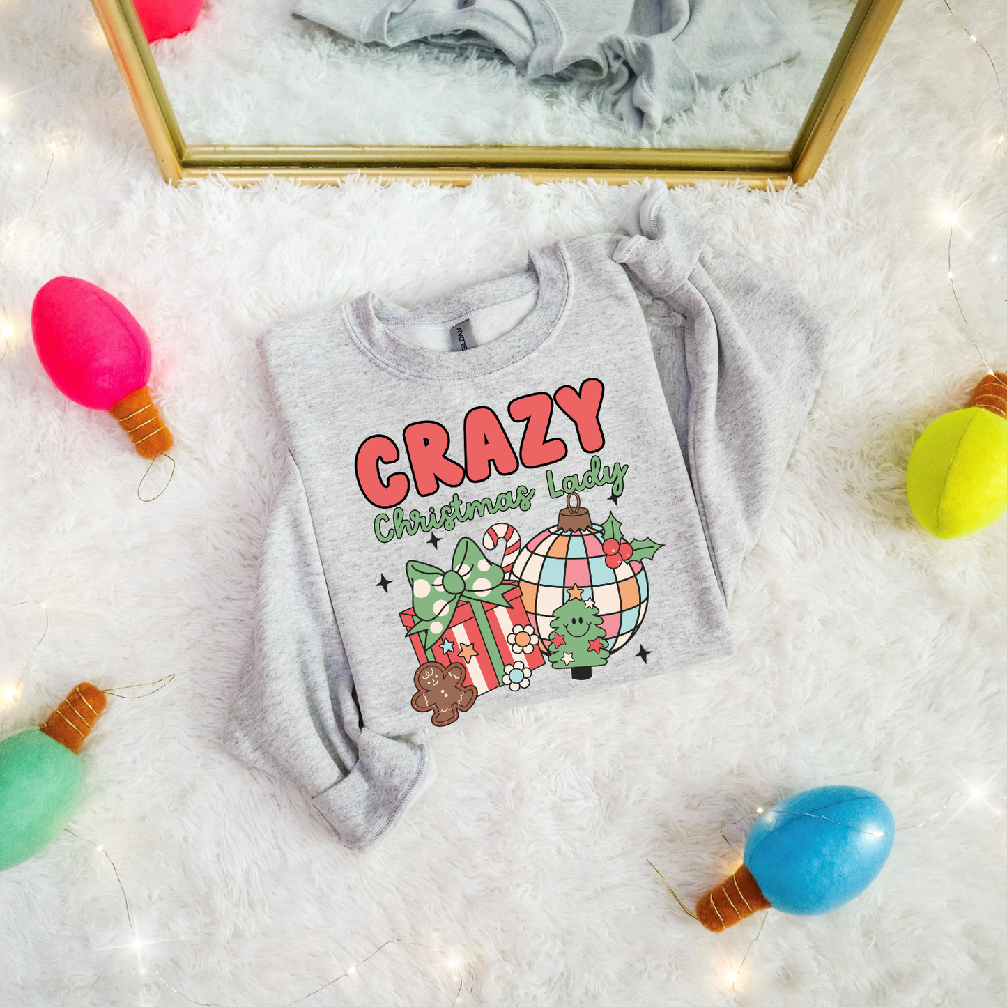 Crazy Christmas Lady DTF Transfer