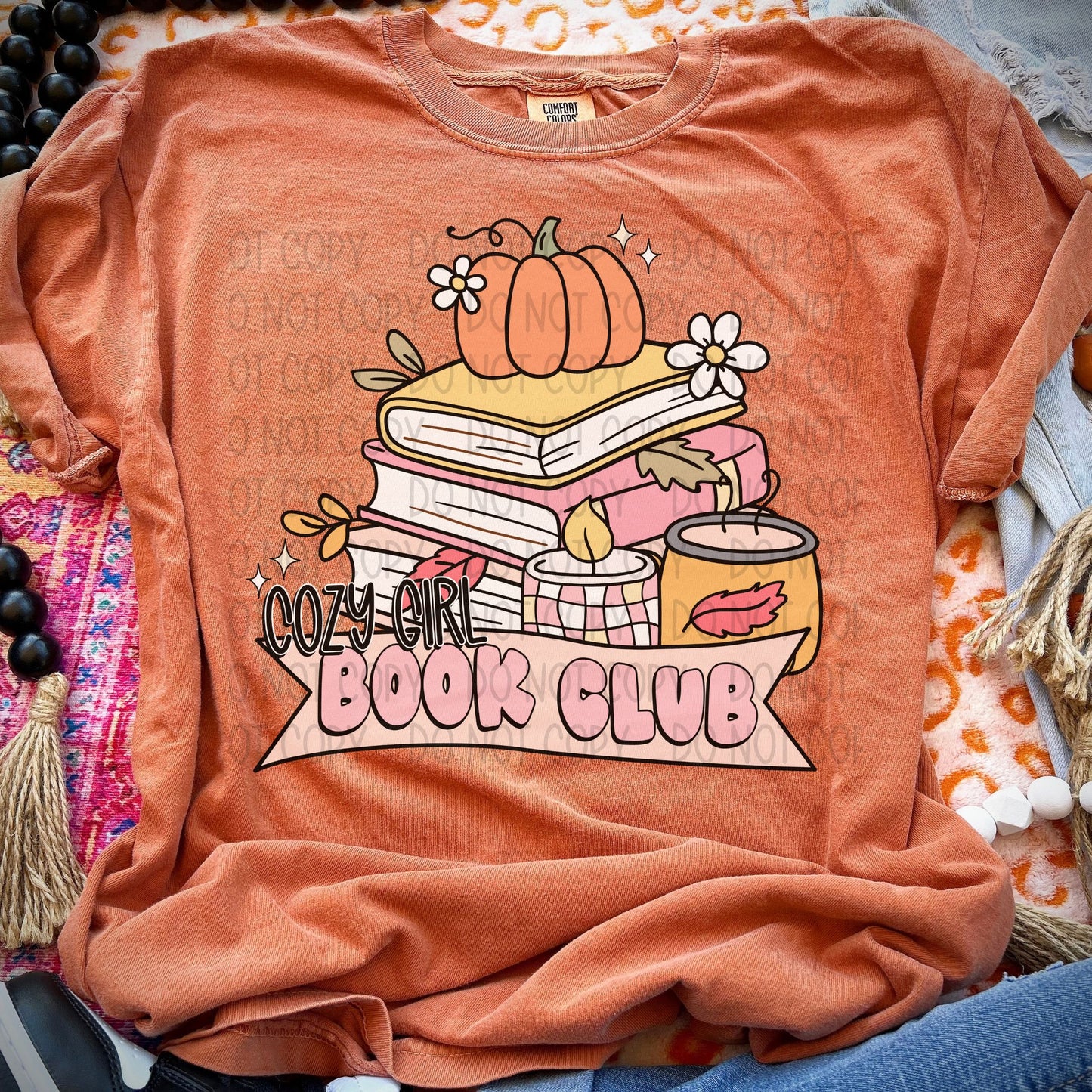 Cozy Girl Book Club Fall DTF Transfer