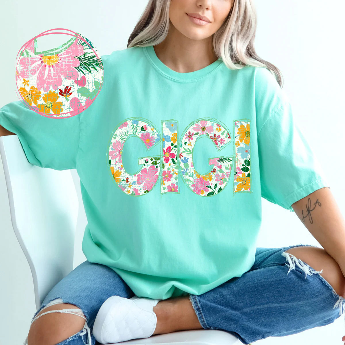 Floral Gigi Spring Family DTF Transfer