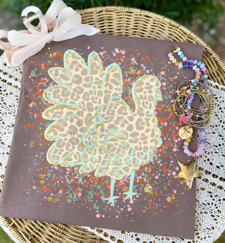 Trendy Leopard Turkey Thanksgiving DTF Transfer