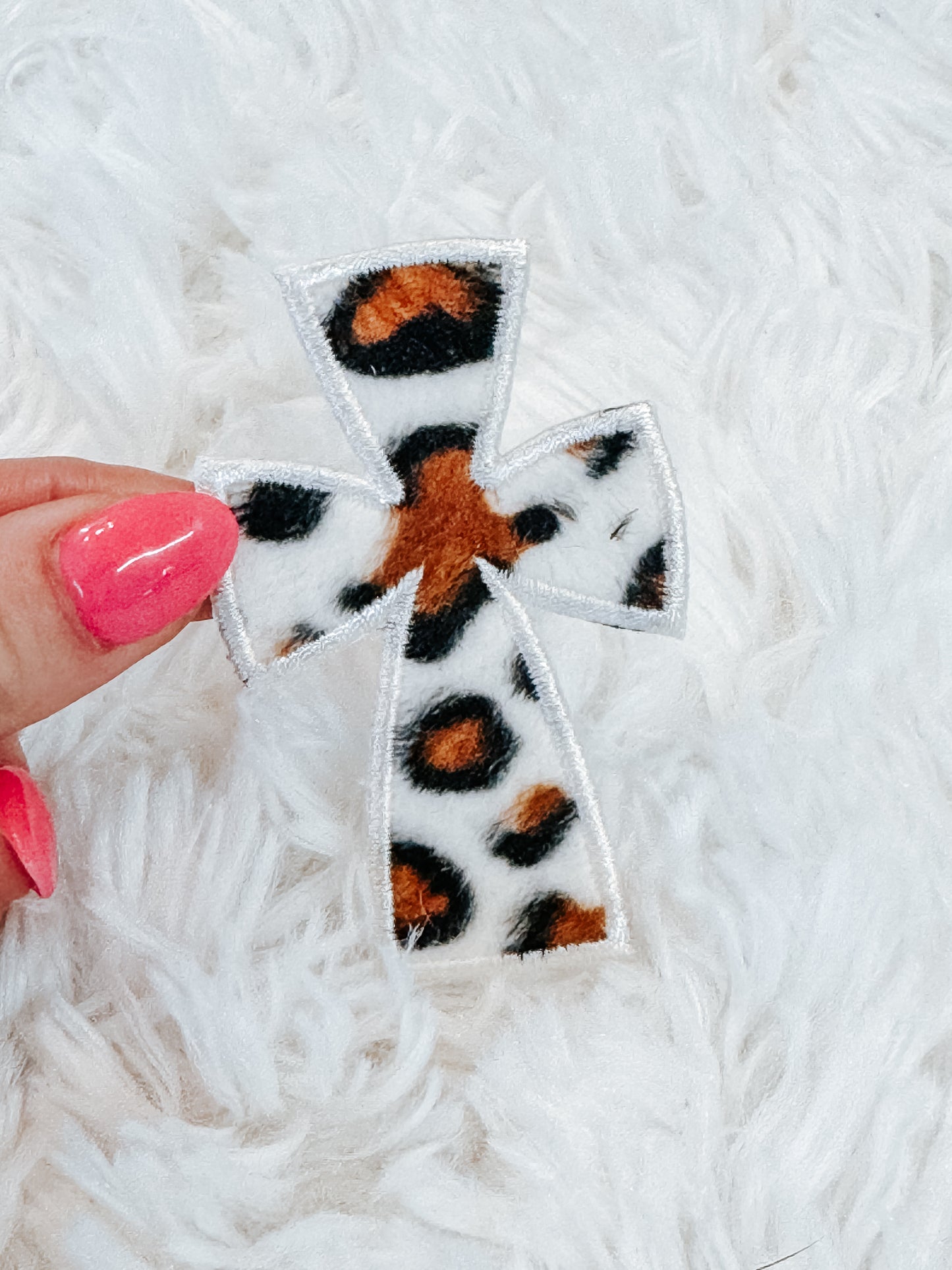 Leopard Cross Faith Hat/Pocket Patch