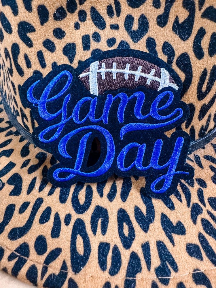 Blue Game Day Football Hat/Pocket Patch