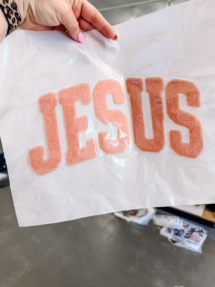 Jesus Blush Pink Fuzzy Patch (Adult Size)