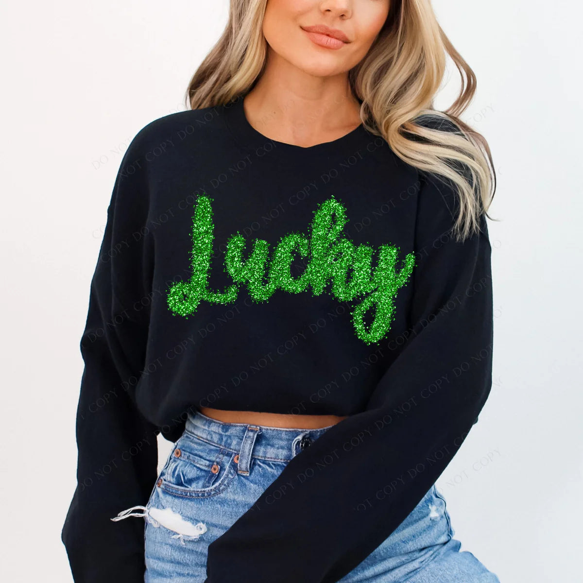 Faux Tinsel Lucky DTF Transfer