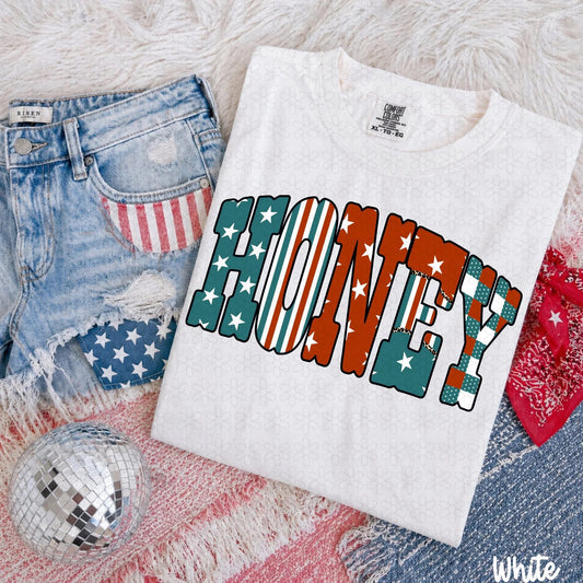 Honey 4th of July DTF Transfer