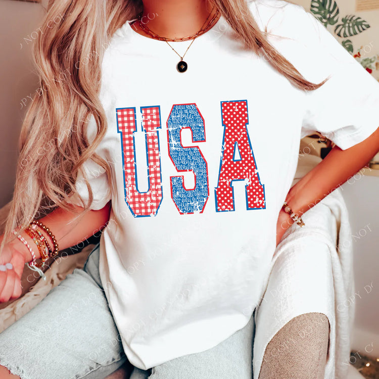 Distressed USA DTF Transfer