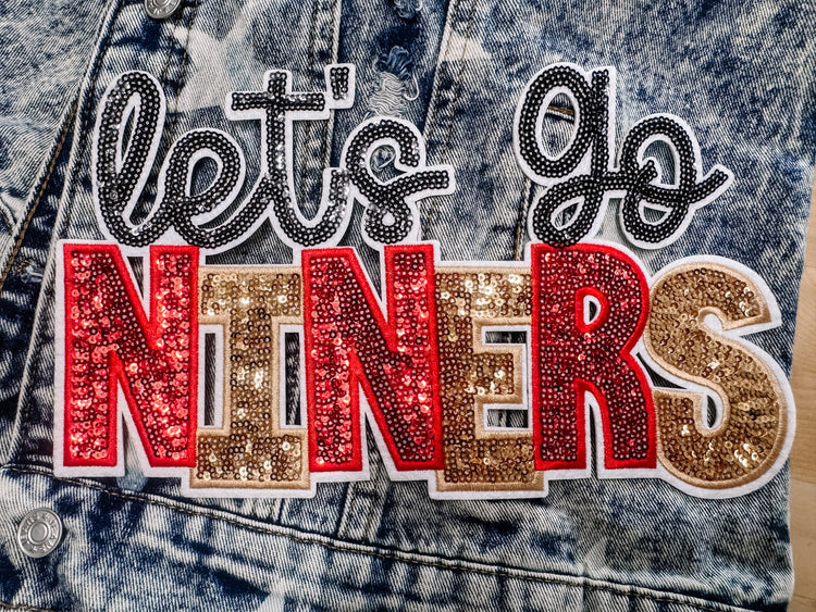 Lets Go San Francisco Sequin Chenille Patch (Adult Size)