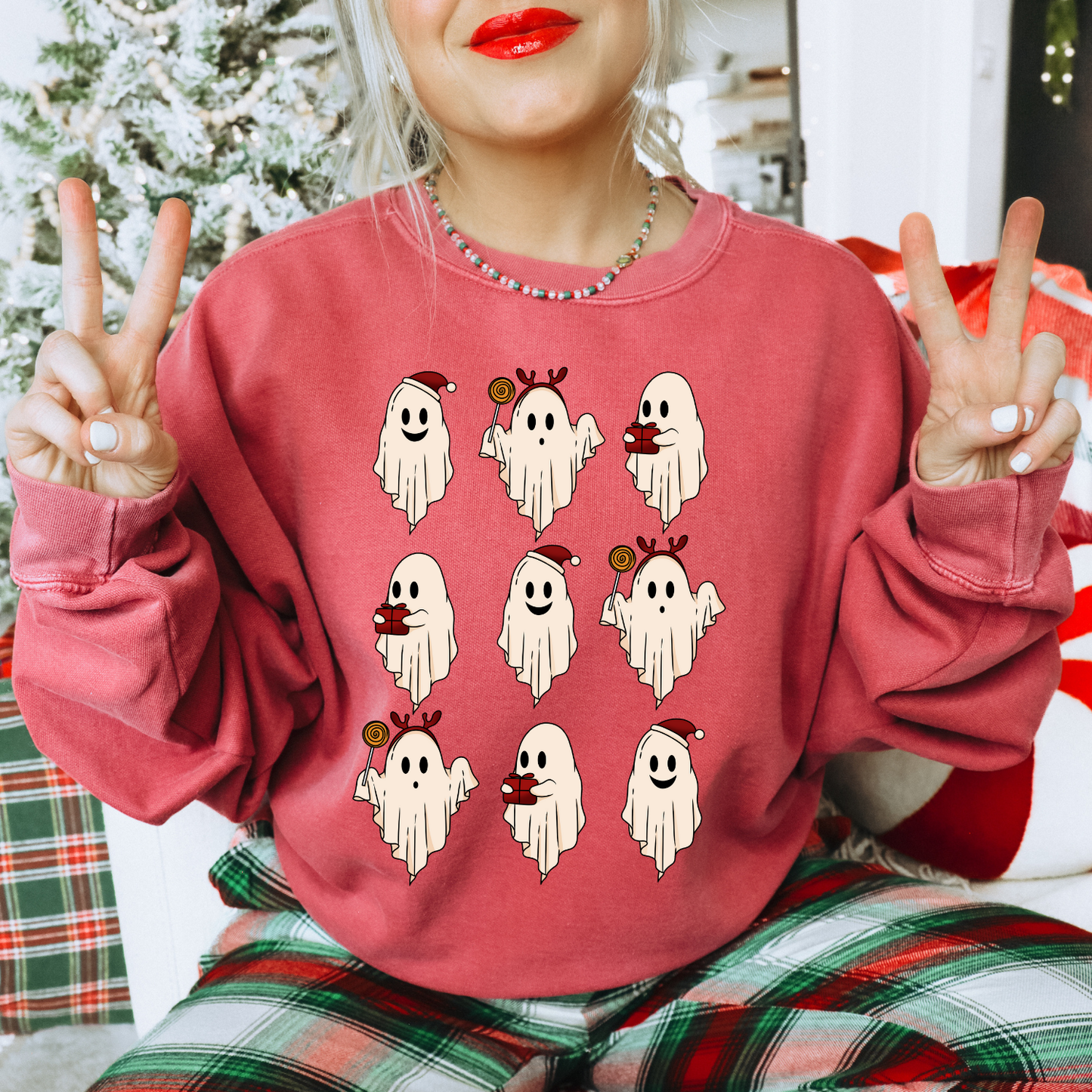 Christmas Ghost Collage DTF Transfer