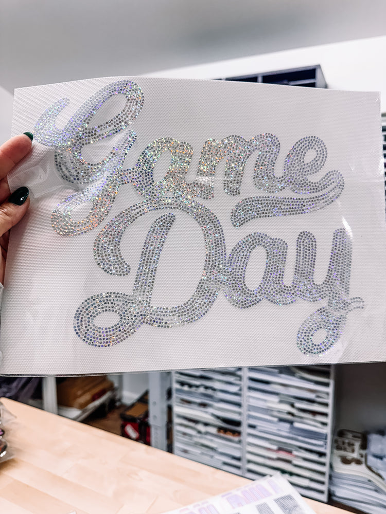 Silver Game Day Spangle Transfer