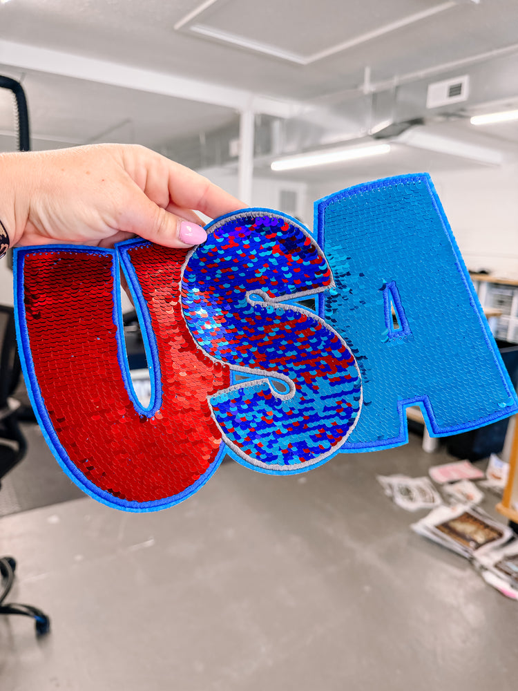 USA Sequin Patch