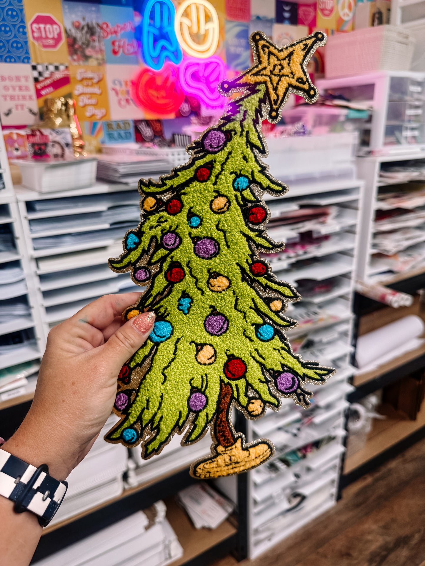 Sideways Christmas Tree Patch (Adult Size)