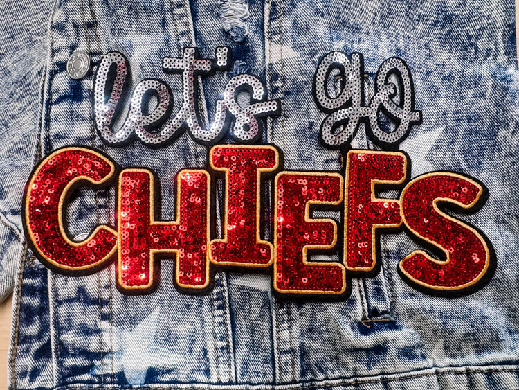 Lets Go KC Sequin Chenille Patch (Adult Size)