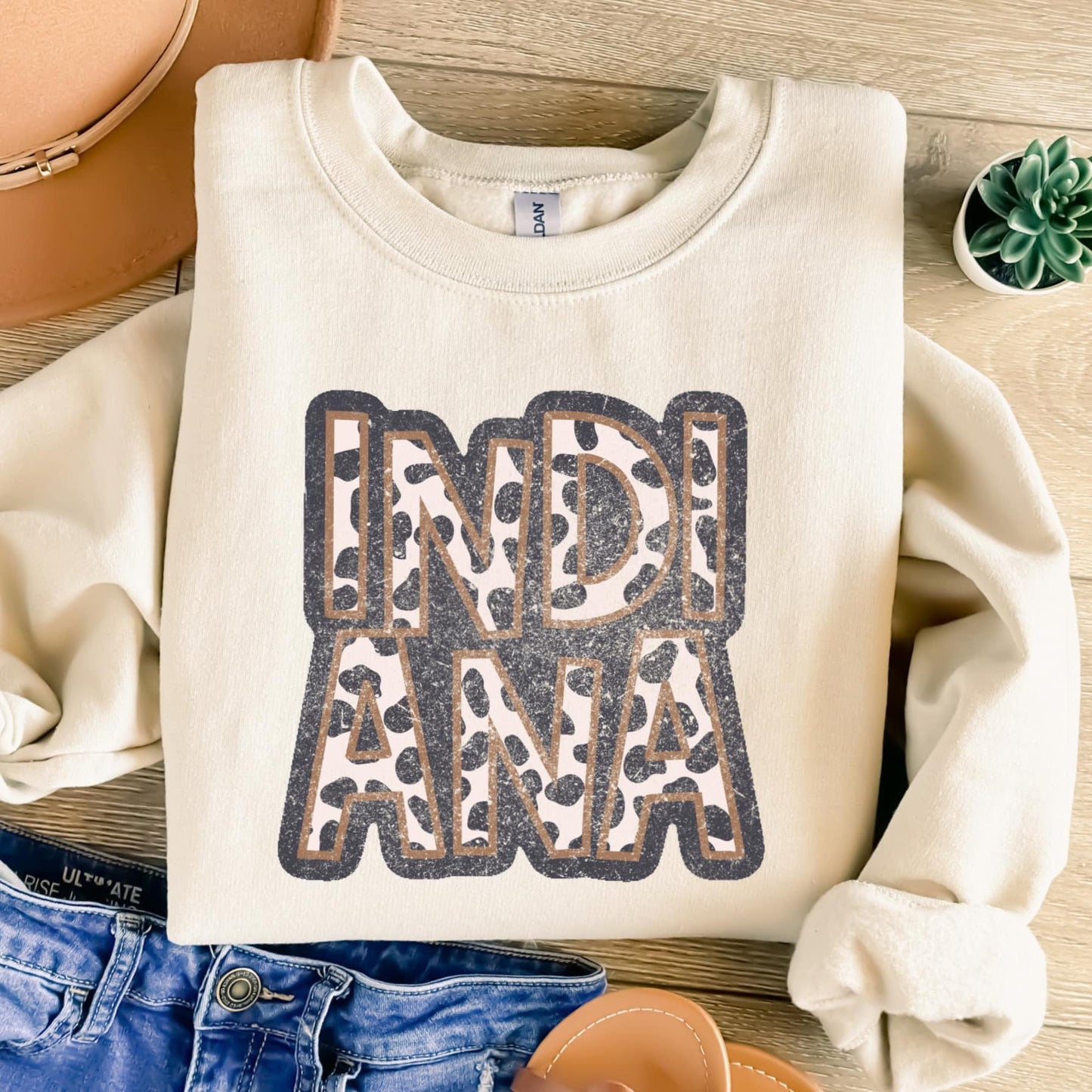 Cow Print Indiana DTF Transfer