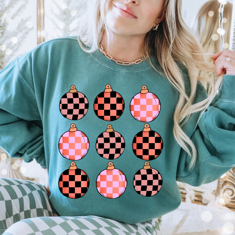 Checkered Ornaments DTF Transfer
