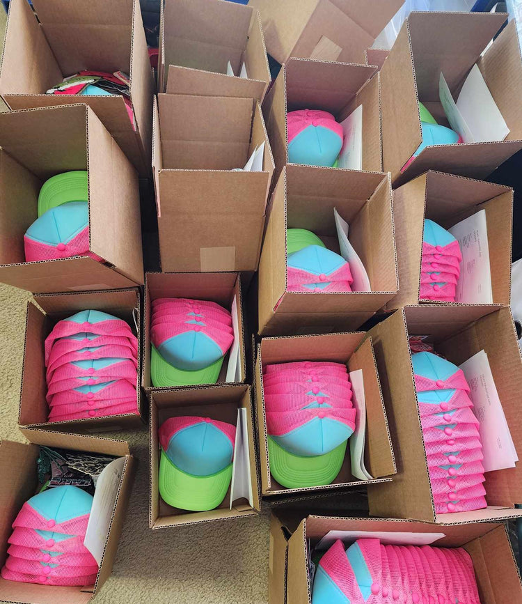 Tri-Color Neon Trucker Hat