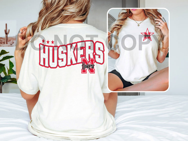 Huskers DTF Transfer (INCLUDES FRONT + POCKET)