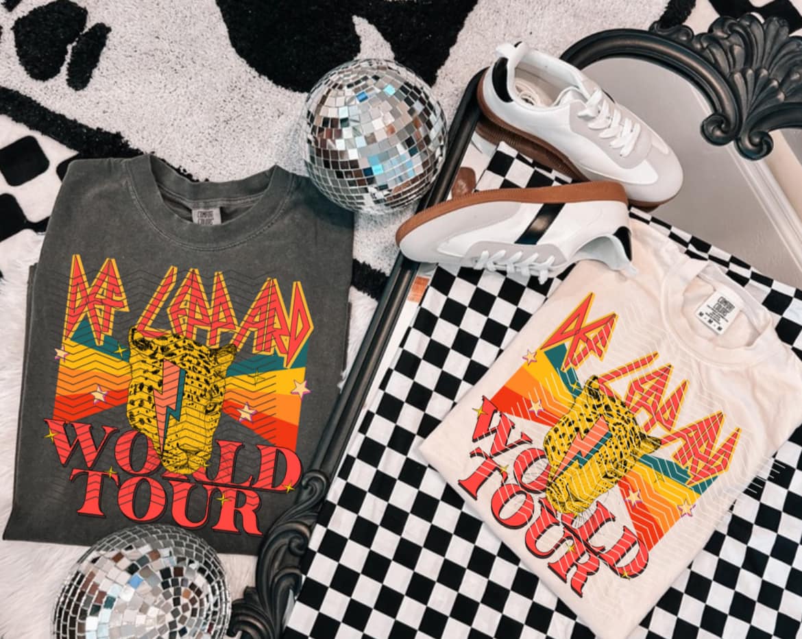 Vintage World Tour Band DTF Transfer