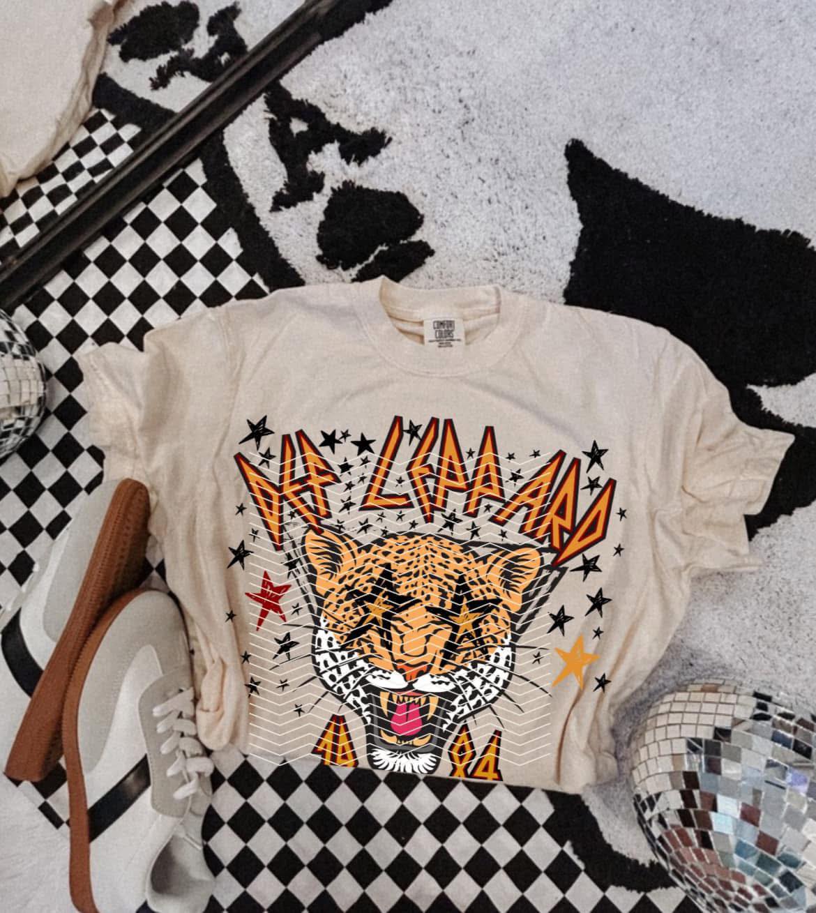 Vintage Rock Tiger Band DTF Transfer