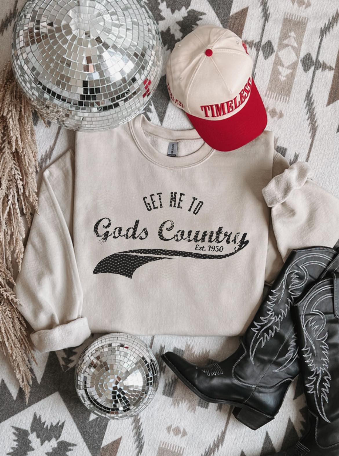 Get me to God's Country 3 Western DTF Transfer