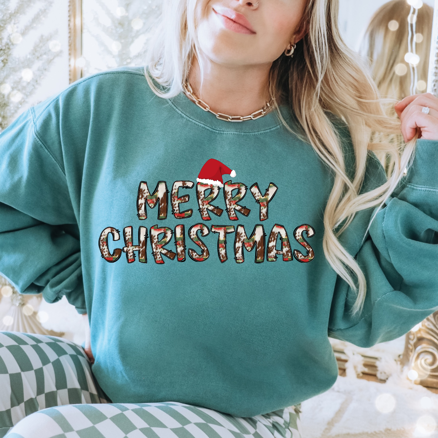 Cow Print Merry Christmas DTF Transfer