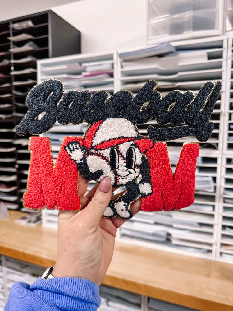 Baseball Mom Chenille Patch