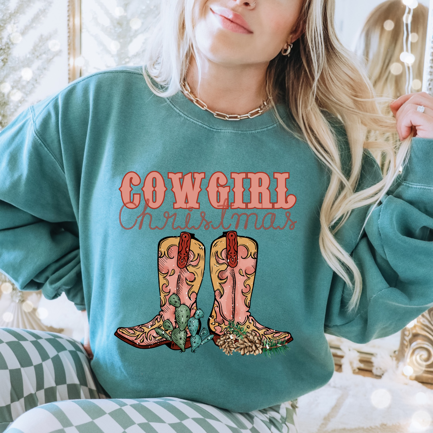 Cowgirl Christmas DTF Transfer