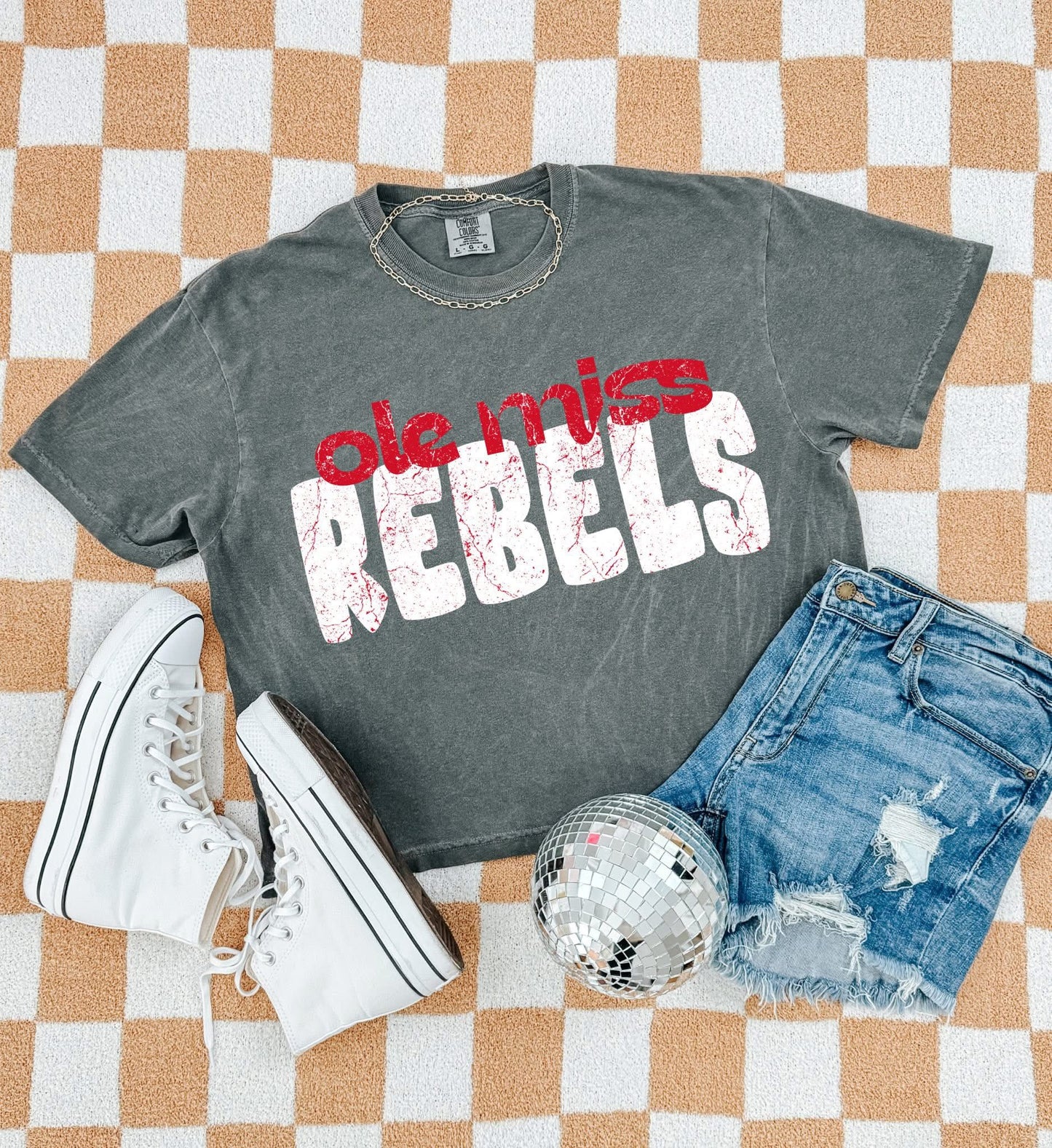 Crackle Ole Miss DTF Transfer