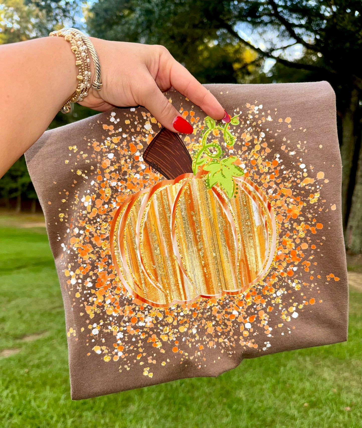 Brushstroke Fall Pumpkin DTF Transfer