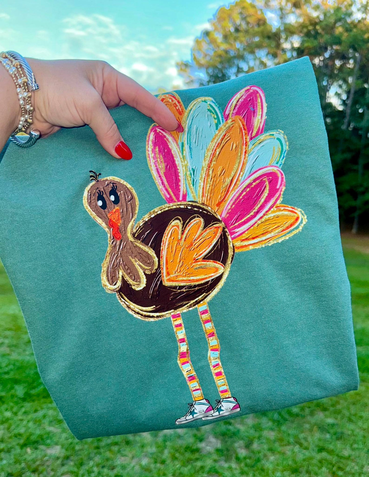 Brushstroke Turkey Thanksgiving DTF Transfer