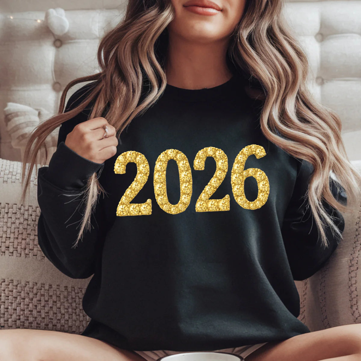 Faux Gold Gem 2026 DTF Transfer