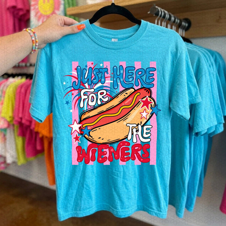 Here for the Wieners 4th of July DTF Transfer