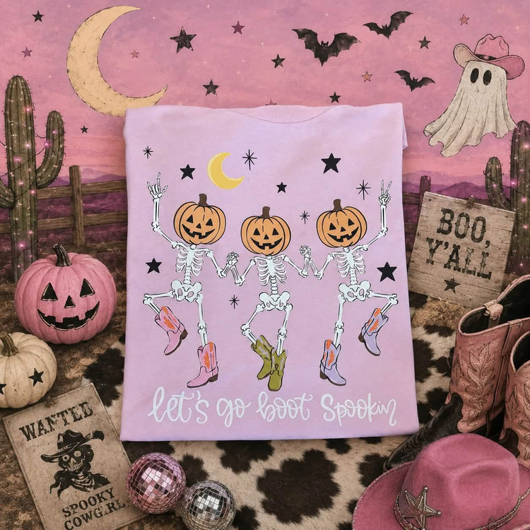 Let’s Go Boot Spookin’ Western Halloween DTF Transfer