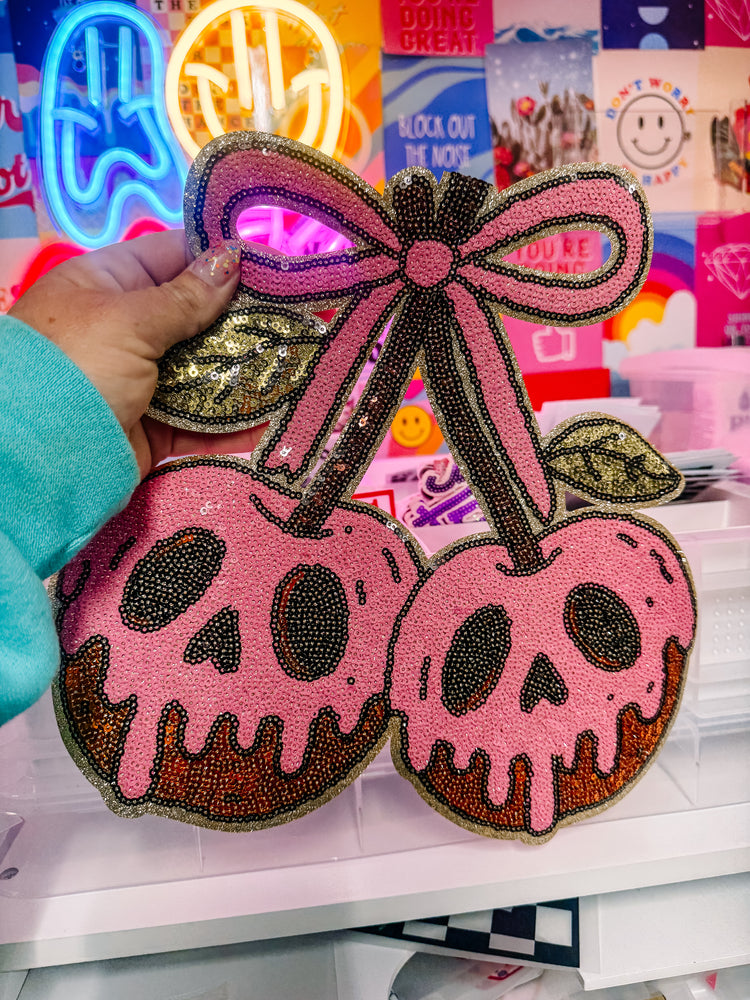 Spooky Cherries Sequin Patch (Adult Size)