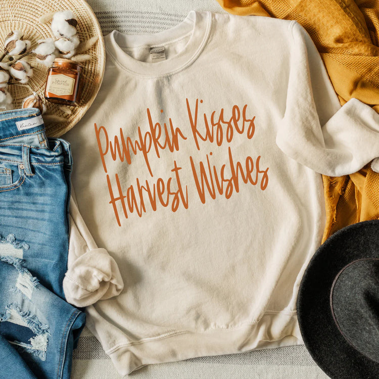 Pumpkin Kisses, Harvest Wishes Fall DTF Transfer