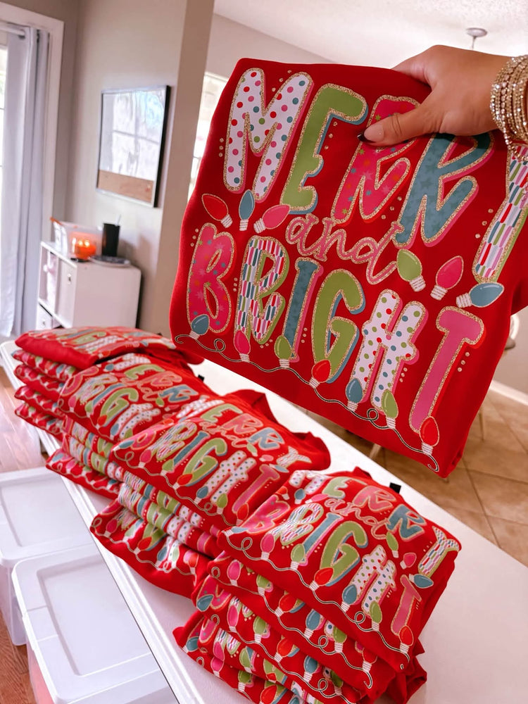 Merry & Bright Christmas DTF Transfer
