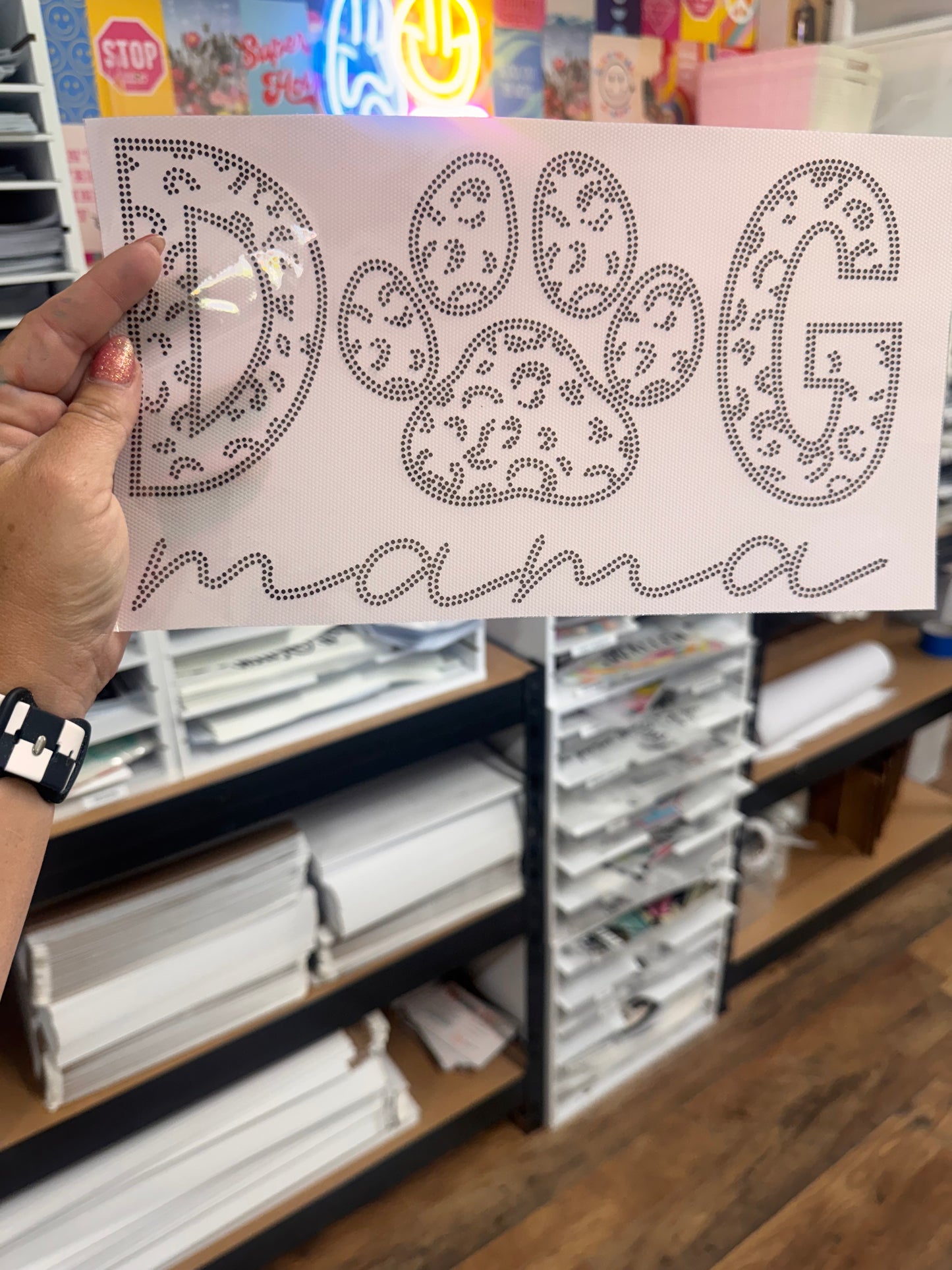 Dog Mama Spangle Transfer