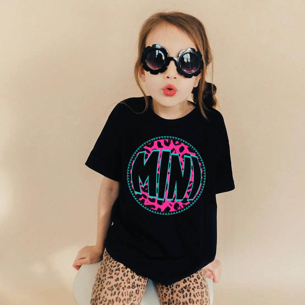 Neon Mini Leopard Circle DTF Transfer