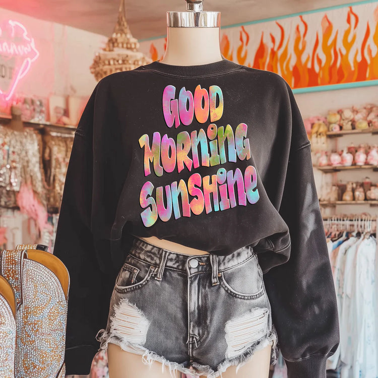 Tie Dye Good Morning Sunshine DTF Transfer