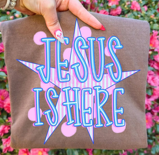 Jesus is Here Doodle Faith DTF Transfer