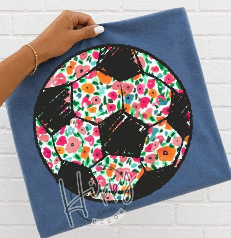 Preppy Fall Floral Soccer DTF Transfer