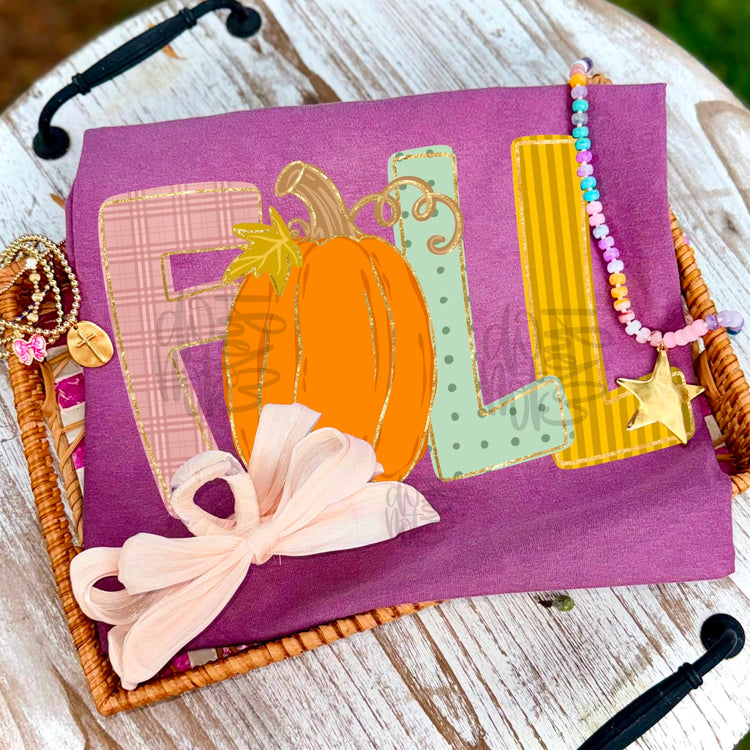 Fall Gourd Glitter Fall DTF Transfer