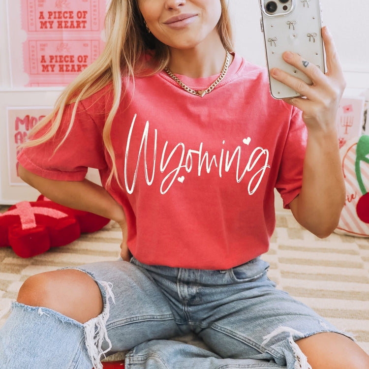 Wyoming Valentines Heart DTF Transfer